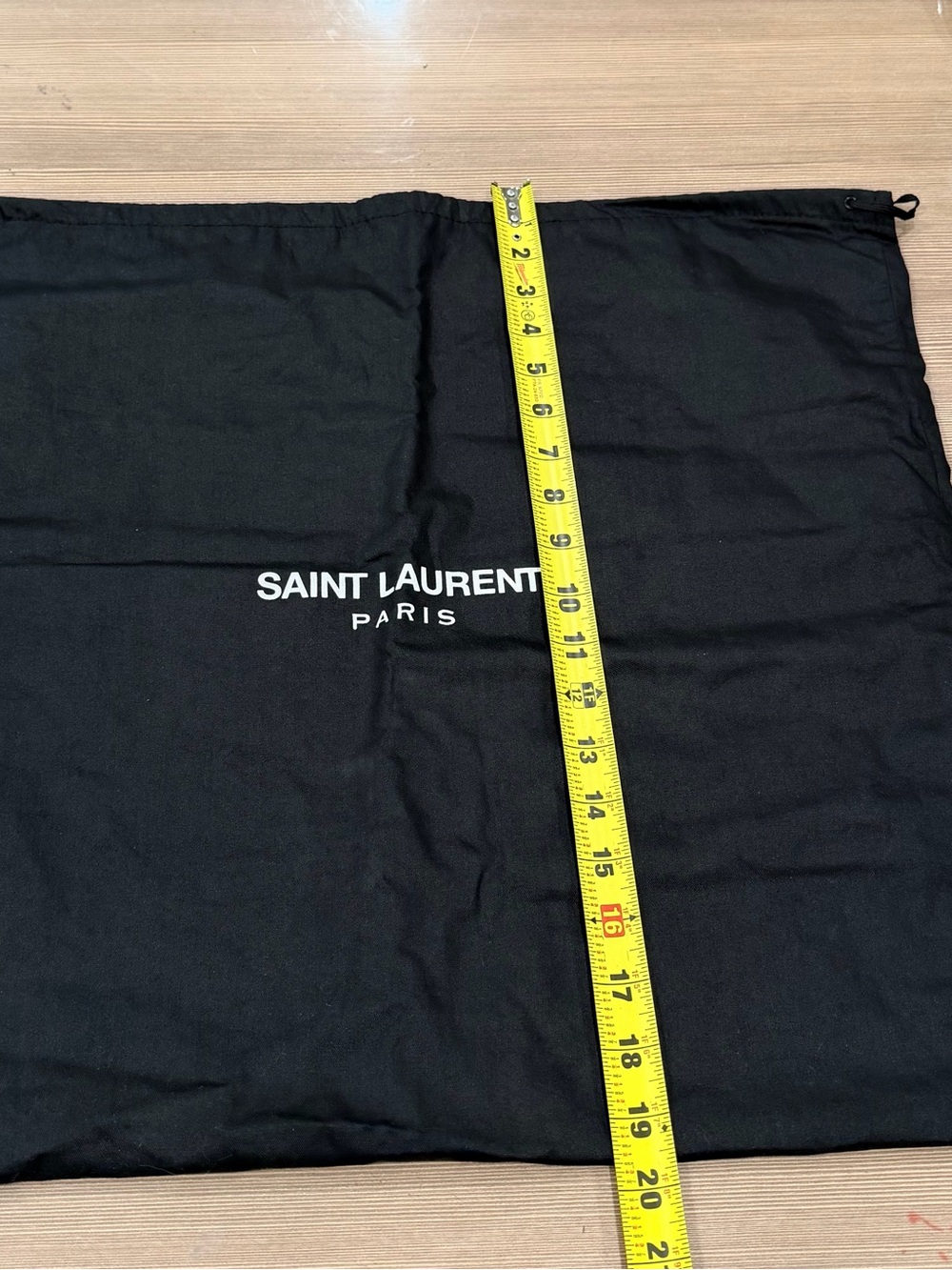 Saint Laurent YSL Black Cotton Purse Cloth Lined Drawstring Dust Bag 19"Lx 20"W - Picture 6 of 6